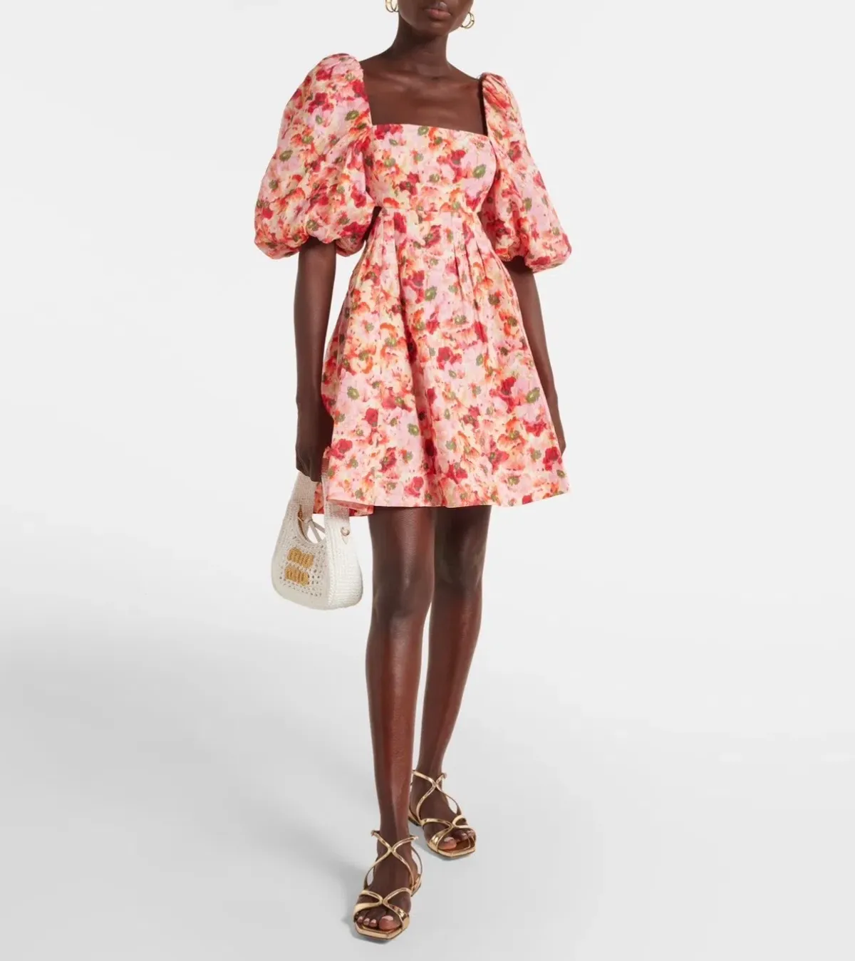 Zimmermann lightburst cutout floral linen minidress size 0 / Aus 8 for rent on The Volte - main image