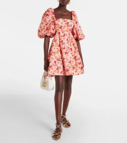 Zimmermann lightburst cutout floral linen minidress size 0 / Aus 8 for rent on The Volte - image 1
