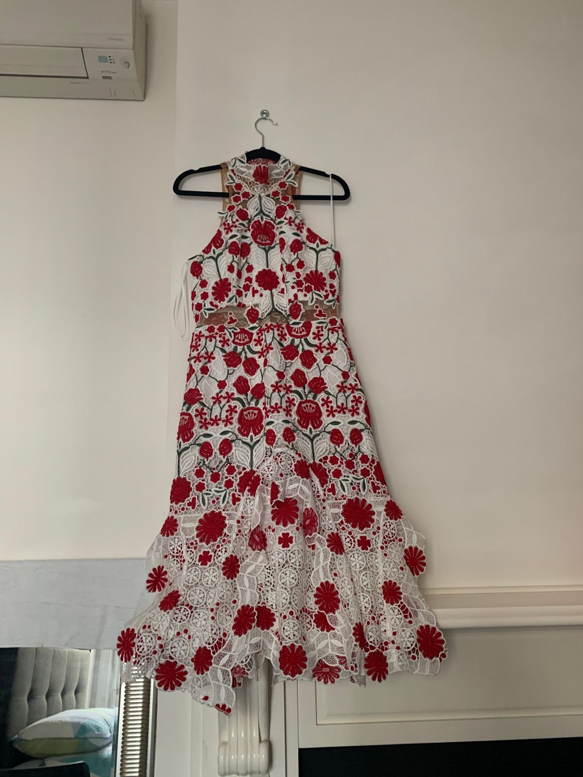 Thurley English Rose Midi White Dress Size 8 - Image 2