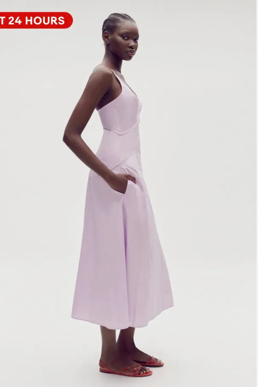 Oroton Poplin Sundress Lilac size Aus 6 for rent on The Volte - main image
