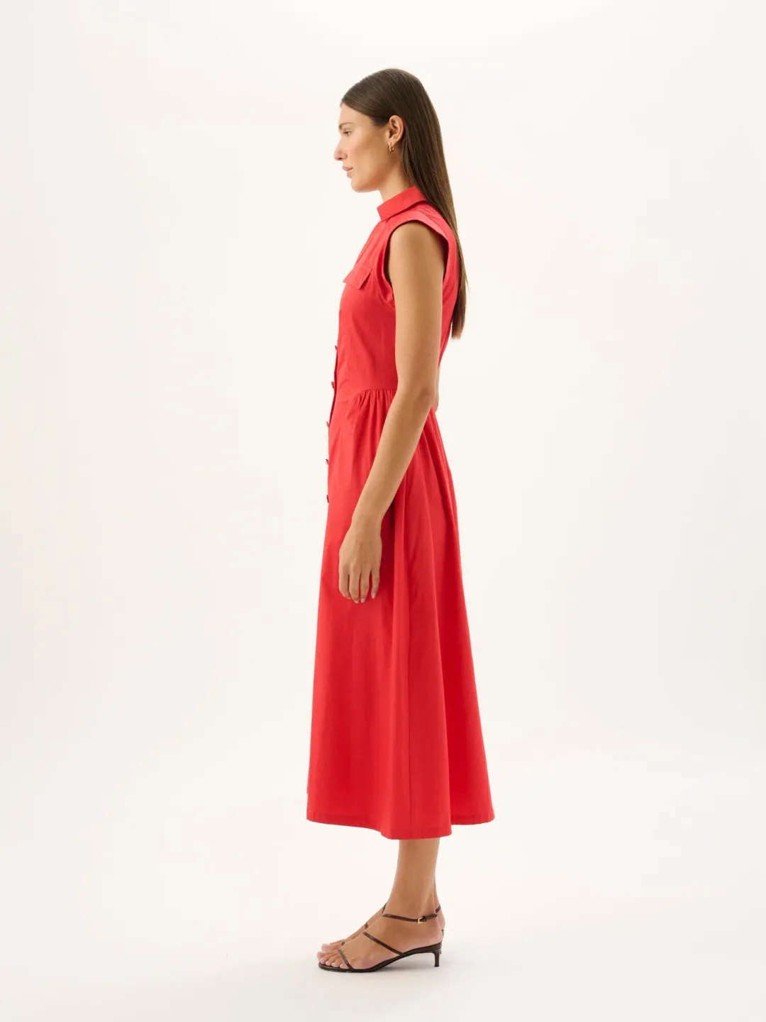 SKYLAR MIDI DRESS | ROSSO for rent on The Volte - main image