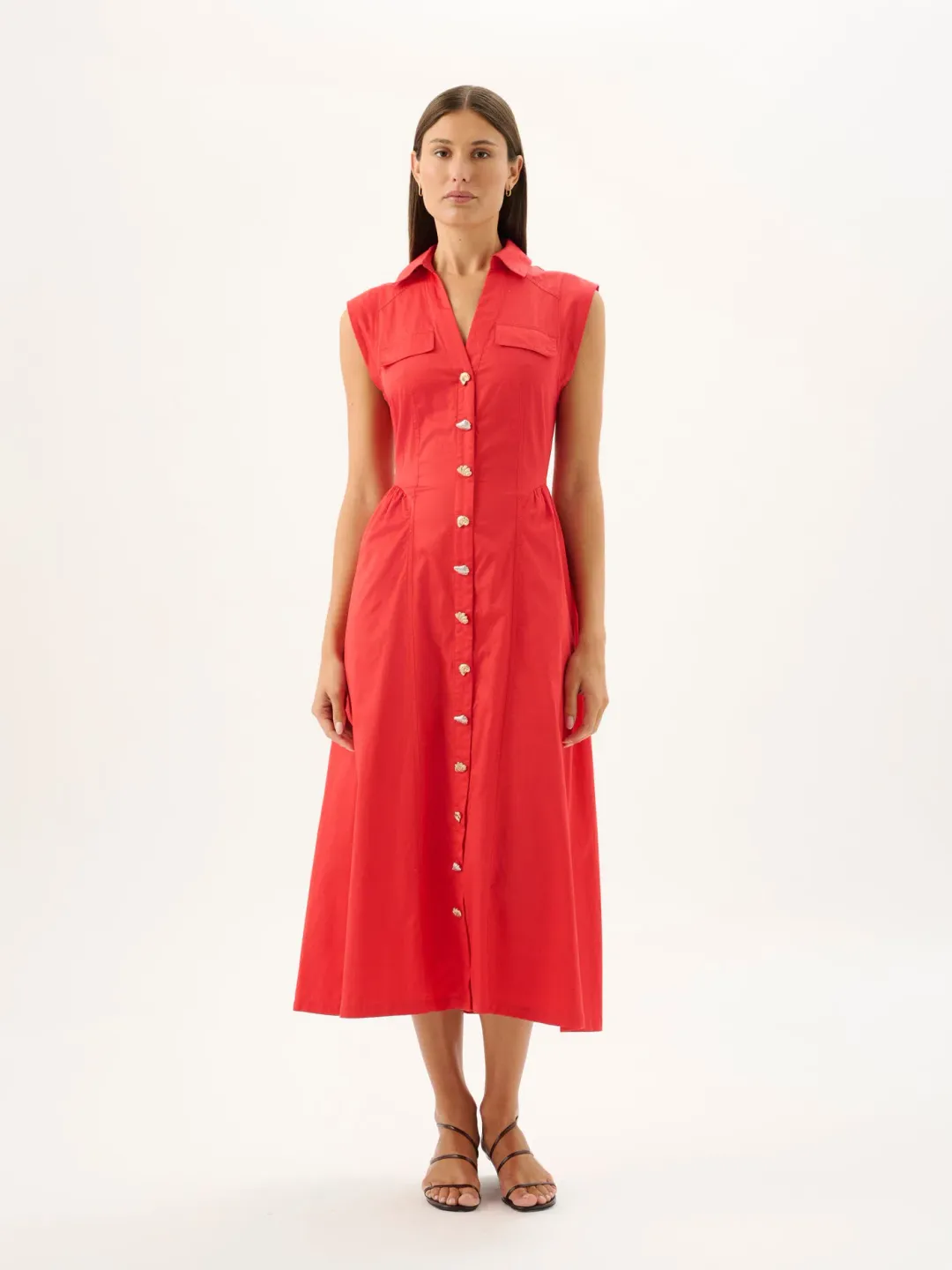 SKYLAR MIDI DRESS | ROSSO for rent on The Volte - main image