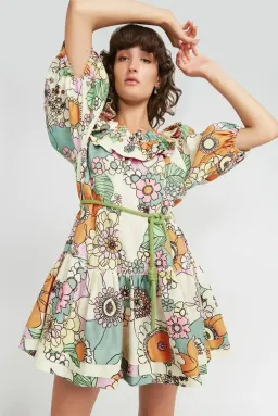 Alemais Farrah Ruffle Mini Dress Size 14 for rent on The Volte - image 4