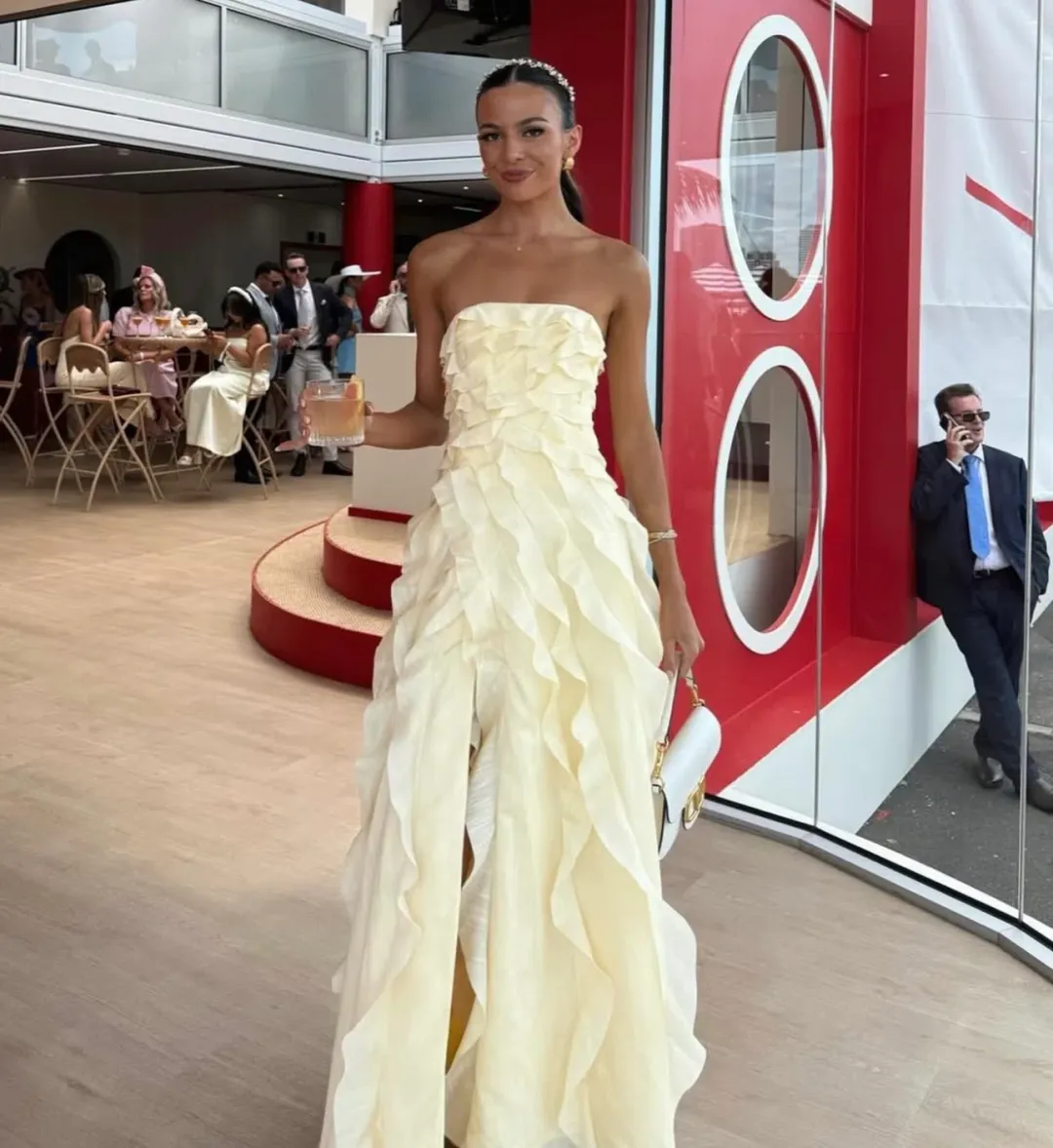 Aje Allairie Gown Size 8 Butter Yellow for rent on The Volte - main image