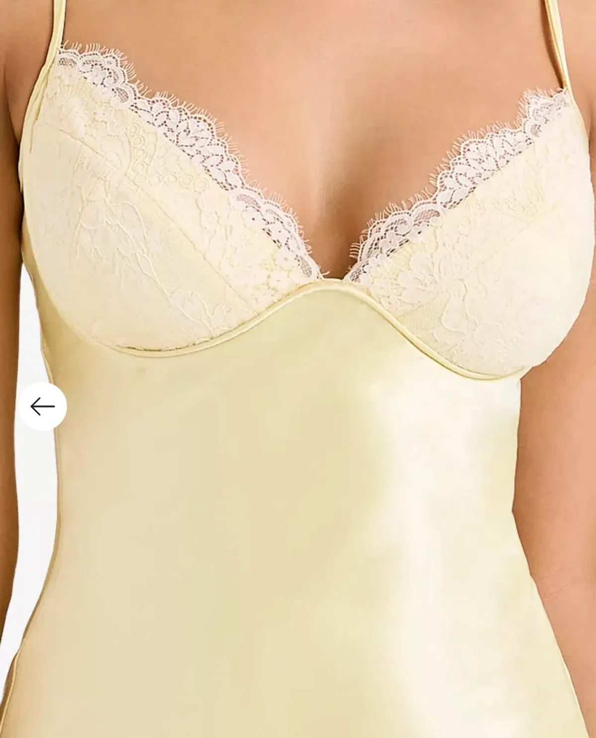 House of CB 'Felicity' Butter Yellow Satin Bias Cut Midi Dress - Image 2