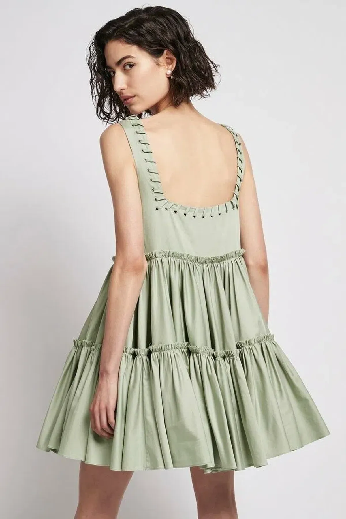 Aje Hushed Mini Dress 8 – Bamboo Mint Green/ Blue - Size 8 XS S - Image 3