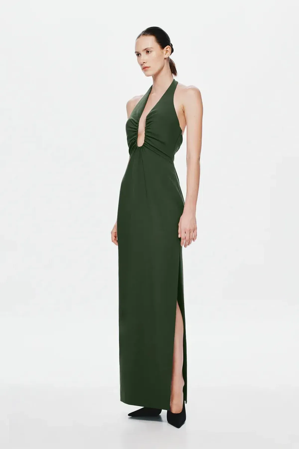Misha Alusia Maxi Dress in Moss Green Size Small - Image 4