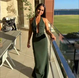 Misha Alusia Maxi Dress in Moss Green Size Small for rent on The Volte - image 1