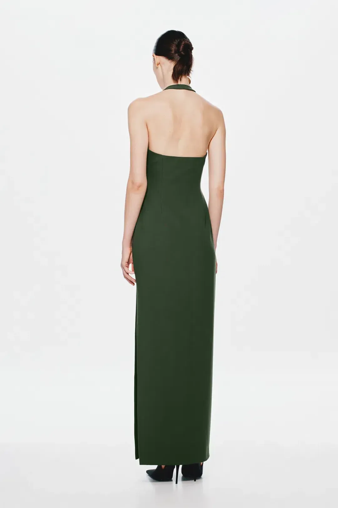 Misha Alusia Maxi Dress in Moss Green Size Small for rent on The Volte - main image