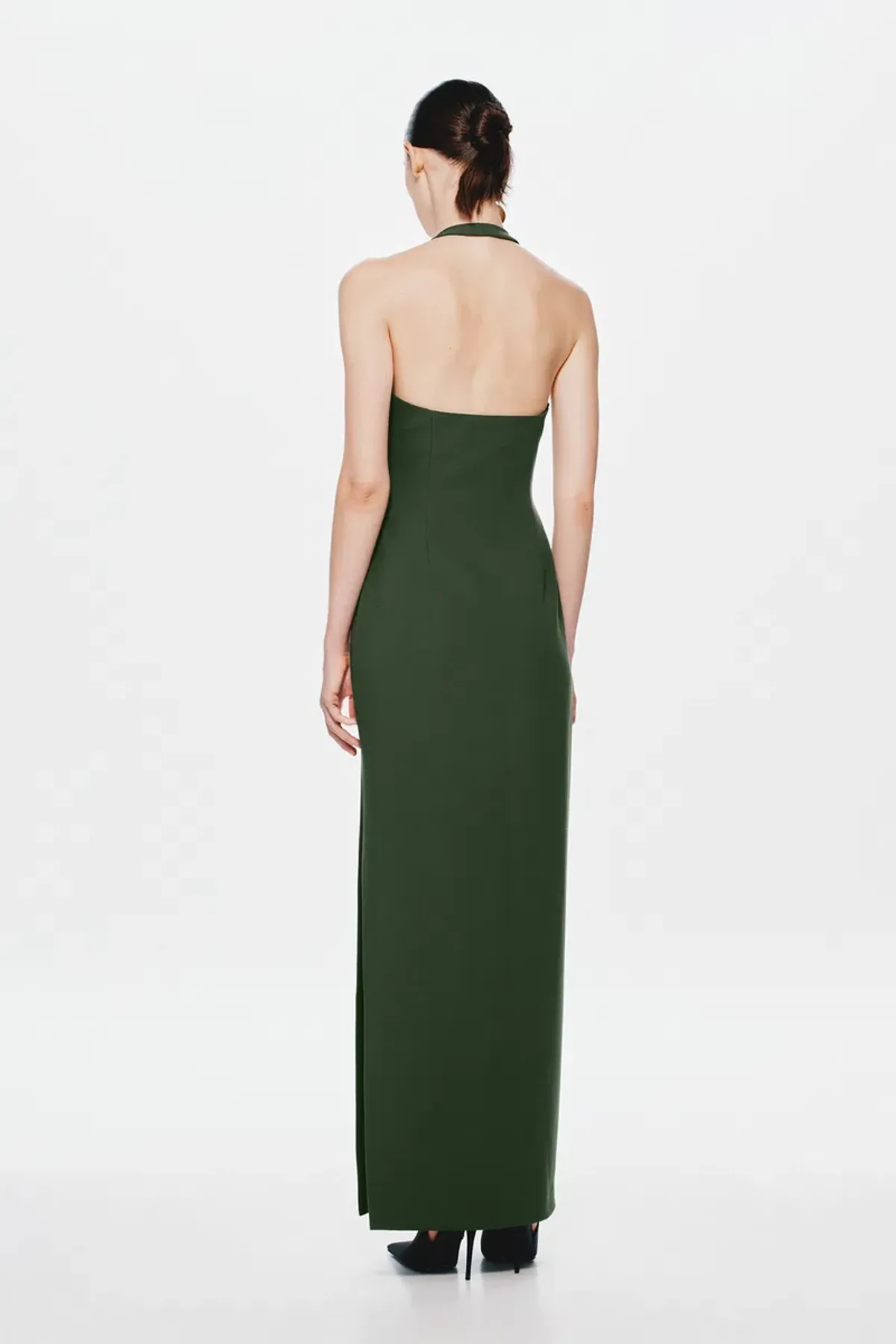 Misha Alusia Maxi Dress in Moss Green Size Small - Image 5