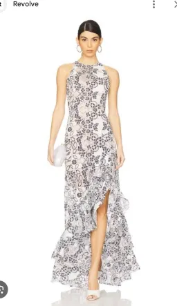 Bronx and Banco white and navy Sicilian dress Medium size 10-12 for rent on The Volte - image 1