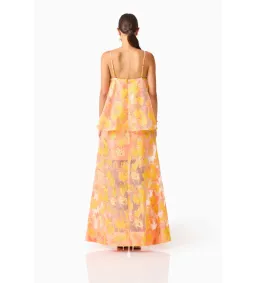 Elliatt Elysia Tiered Gown in Orange Floral Size S /AU8 for rent on The Volte - image 3