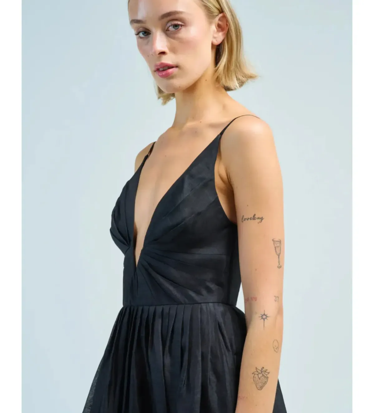 Zimmermann Hypnotic V Neck Midi Dress in Black Size 2 / AU12 - Image 3