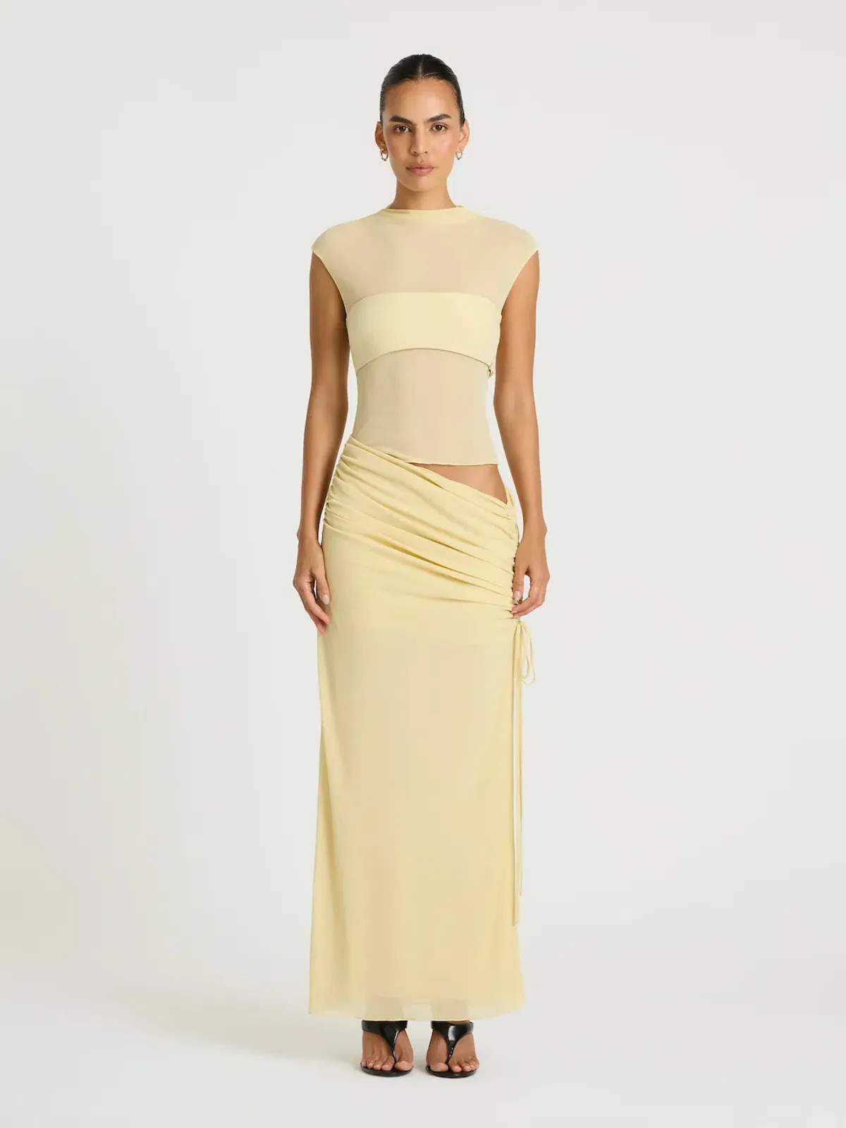 BECKER MAXI DRESS | LEMON CREAM - SIZE 8 - Image 1