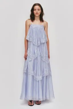 Aje Ophelia Lace Gown size 12 Blue for rent on The Volte - image 1