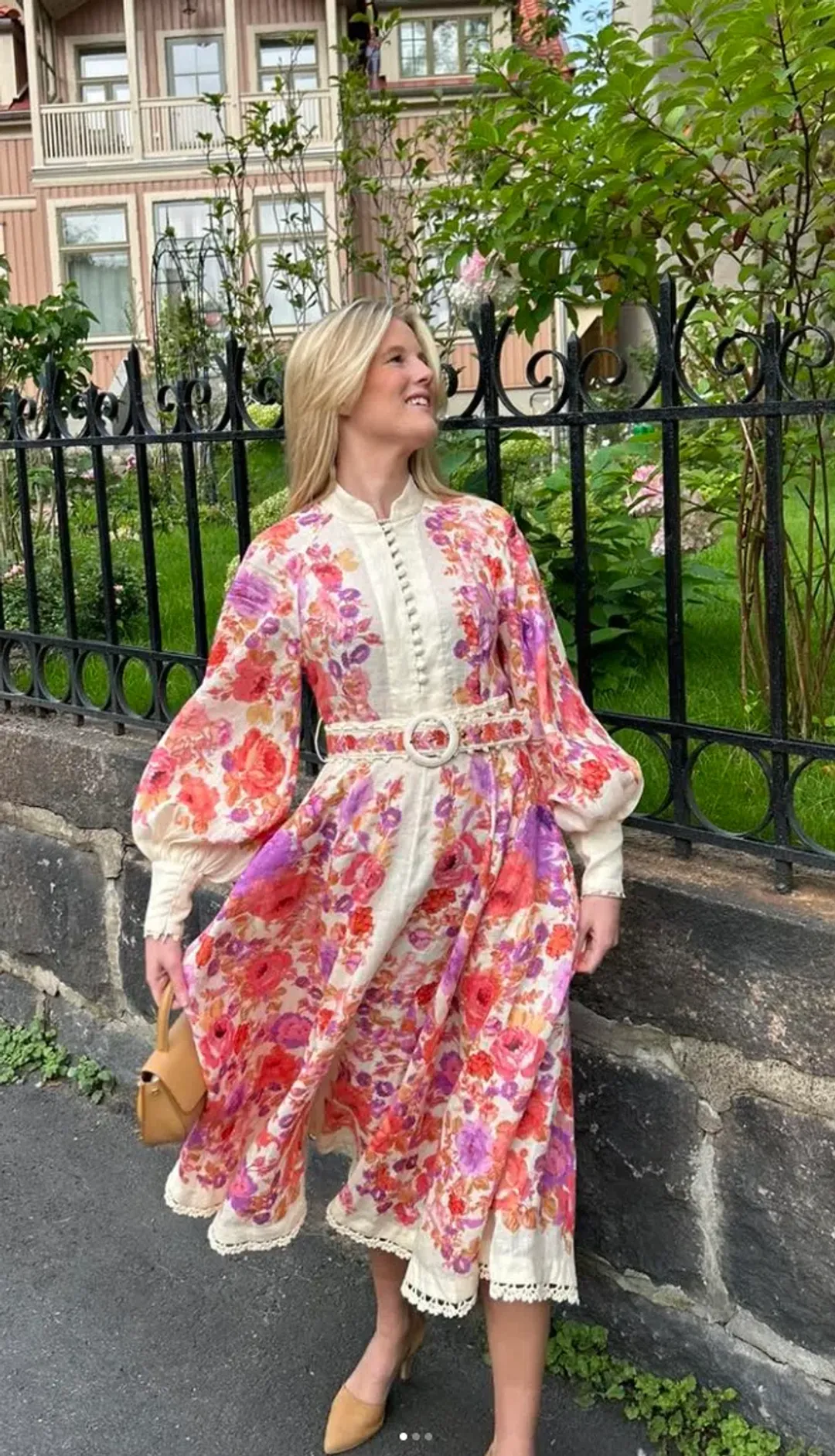 ZIMMERMANN RAIE BILLOW MIDI SIZE 3/14 for rent on The Volte - main image