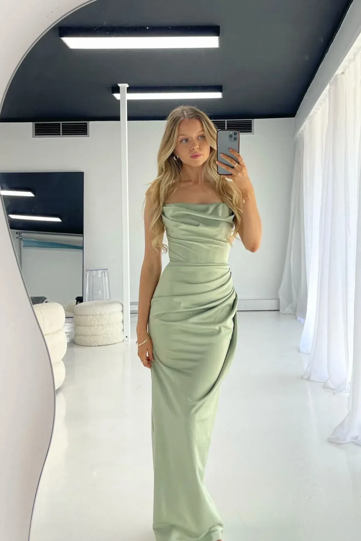 House of CB Adrienne Dress Size 6 in Sage - Image 2