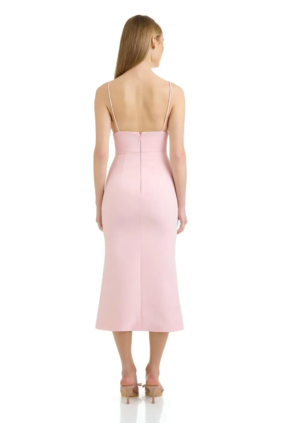 Eliyah the Label April Midi Dress in Blush | Size 12 / L for rent on The Volte - main image