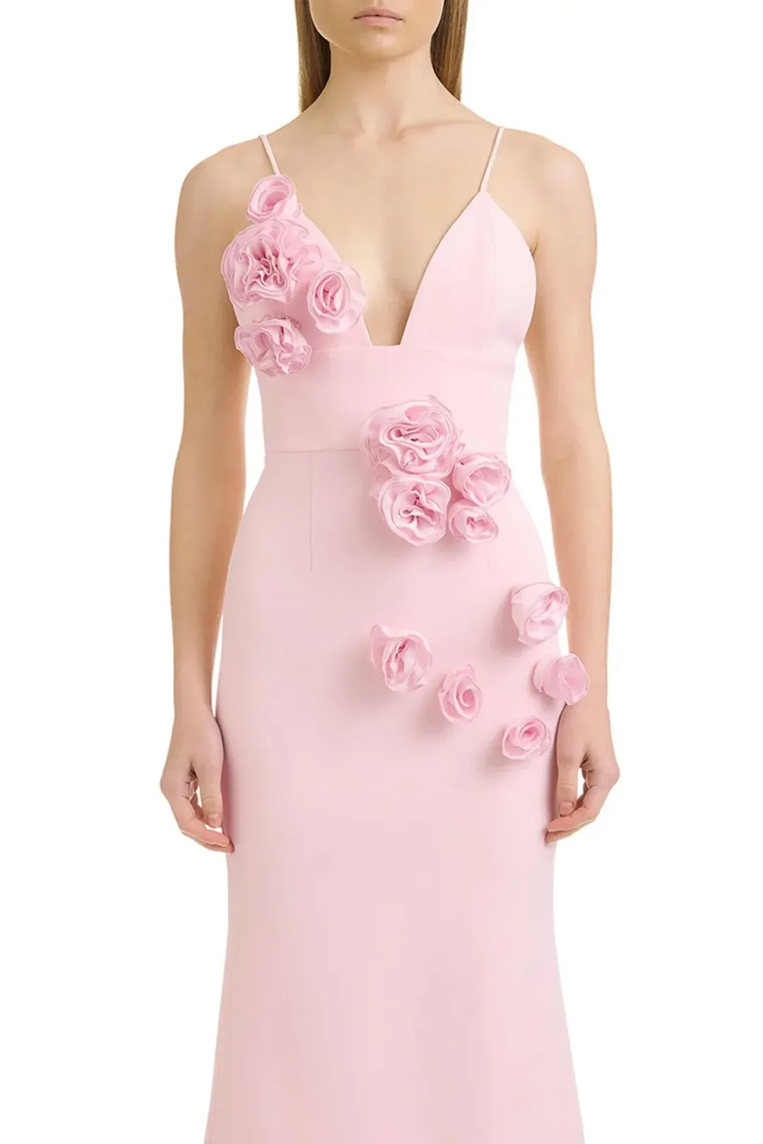 Eliyah the Label April Midi Dress in Blush | Size 12 / L for rent on The Volte - main image