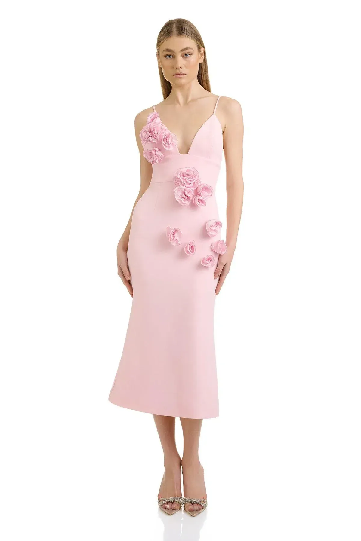 Eliyah the Label April Midi Dress in Blush | Size 14 / XL - Image 2