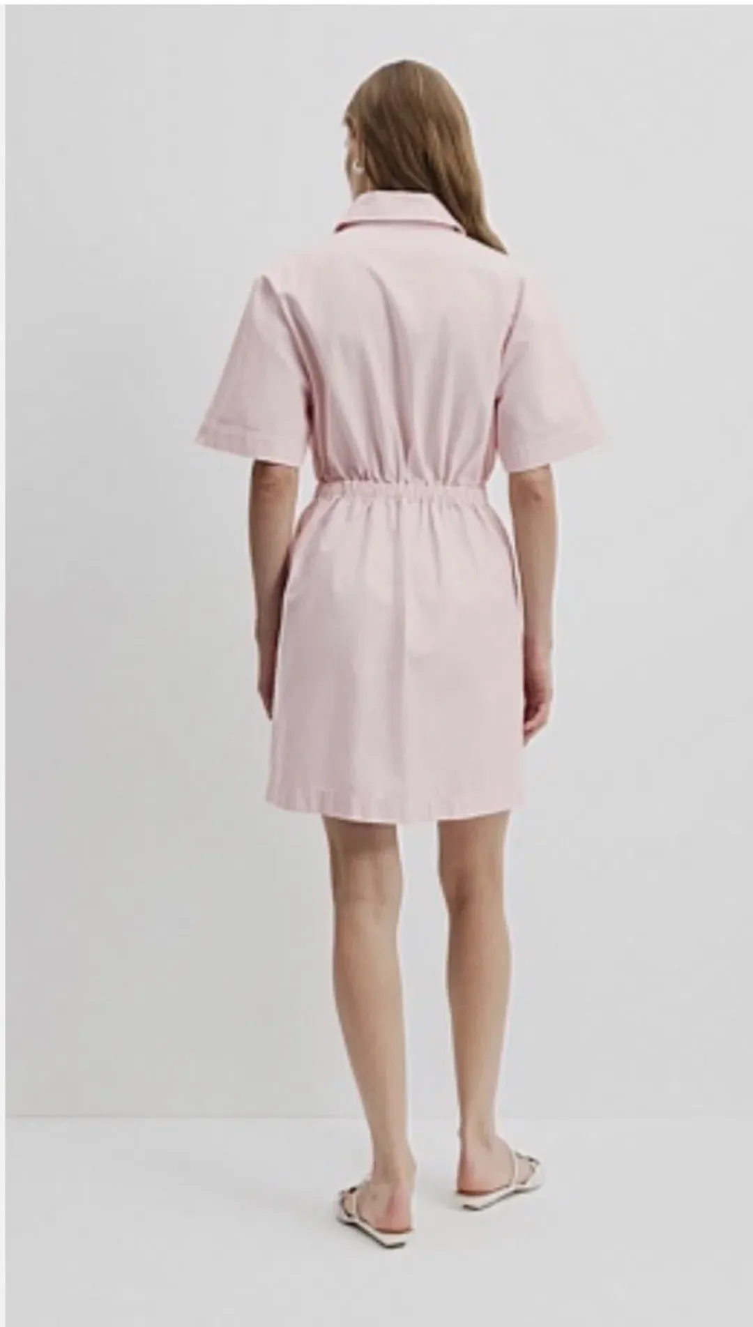 Country Road cinched mini dress meringue pink for rent on The Volte - main image