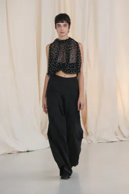 Bianca Spender Black Polka Dot Silk Emerge Top Size S for rent on The Volte - image 11