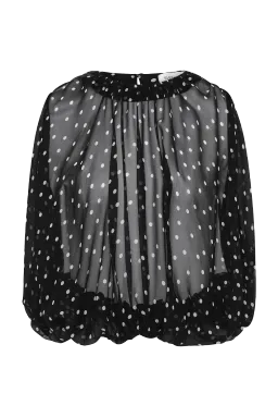 Bianca Spender Black Polka Dot Silk Emerge Top Size S for rent on The Volte - image 5