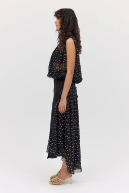 Bianca Spender Black Polka Dot Silk Emerge Top Size S for rent on The Volte - image 8