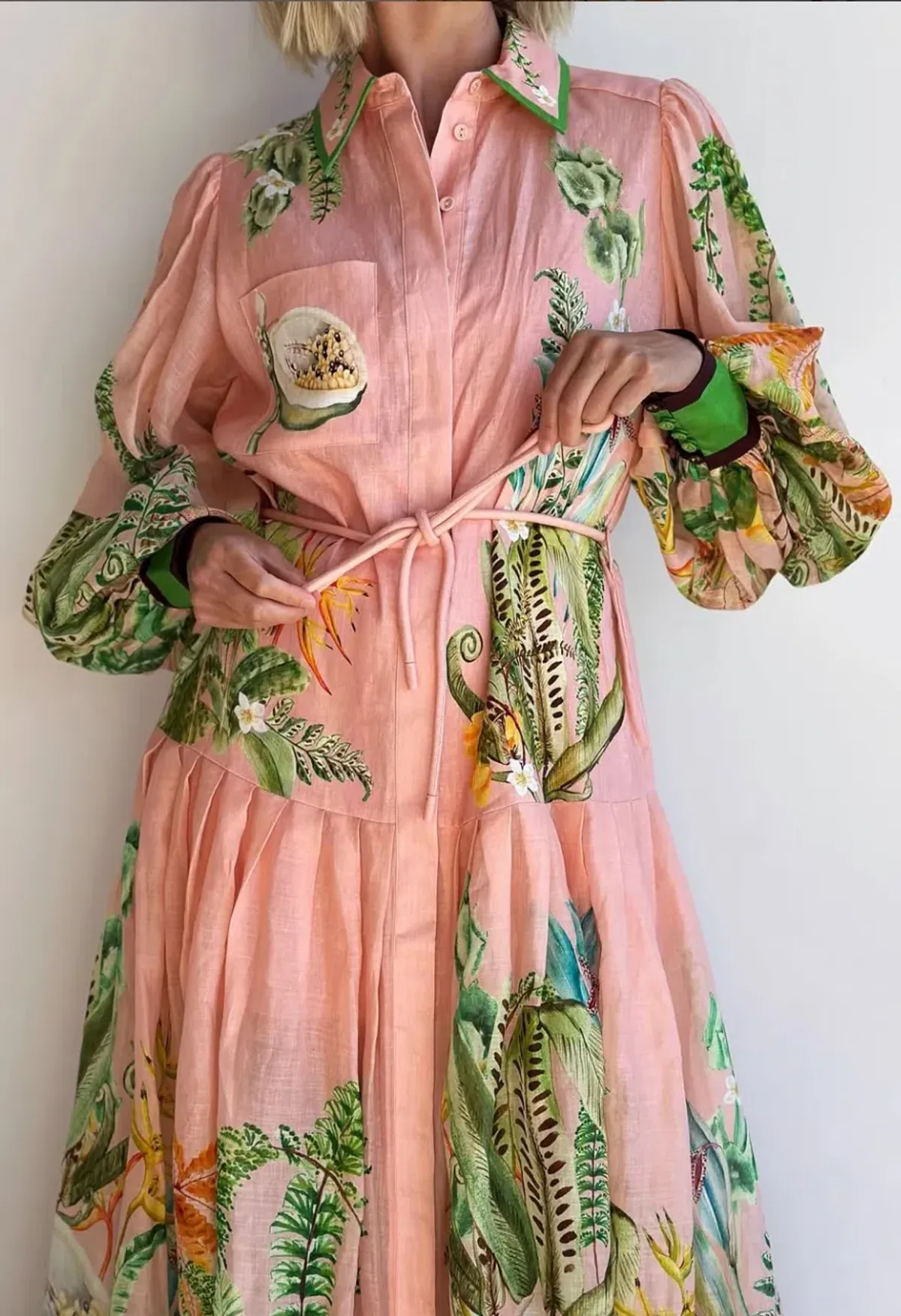 ALEMAIS PAPAYA SHIRTDRESS SIZE 12 - Image 4