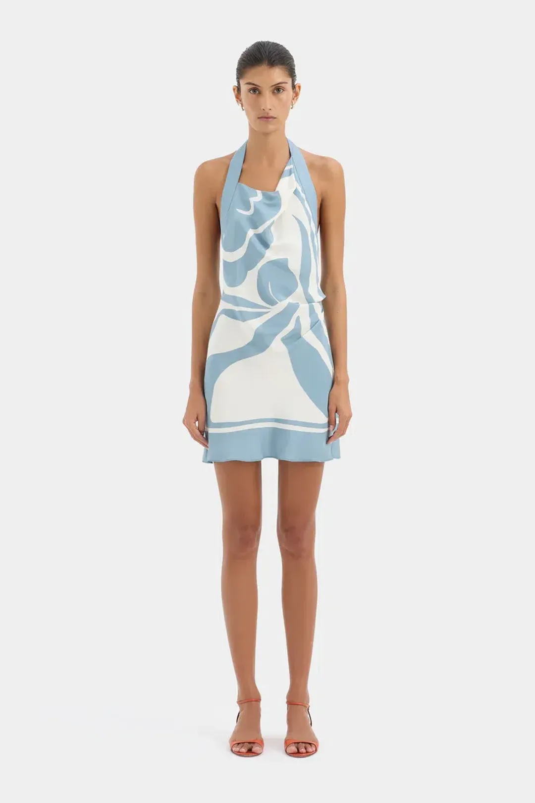 Sir the label Lilou halter mini dress in liora blue size 1 (au8) for rent on The Volte - main image