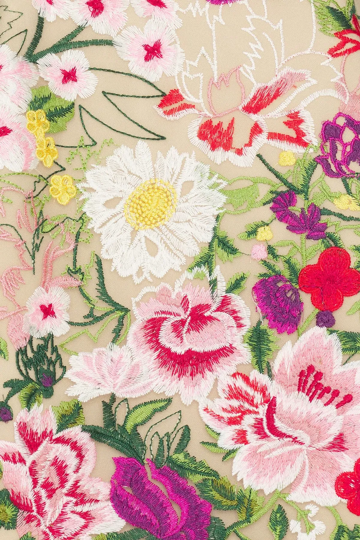 Flora Tulip Mini Dress in Pink & Green Floral - Image 2