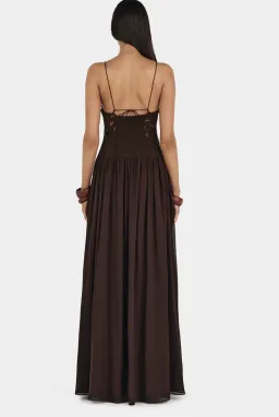 Hansen and Gretel Stephanie Maxi Dress in Cedar size 6 for rent on The Volte - image 2