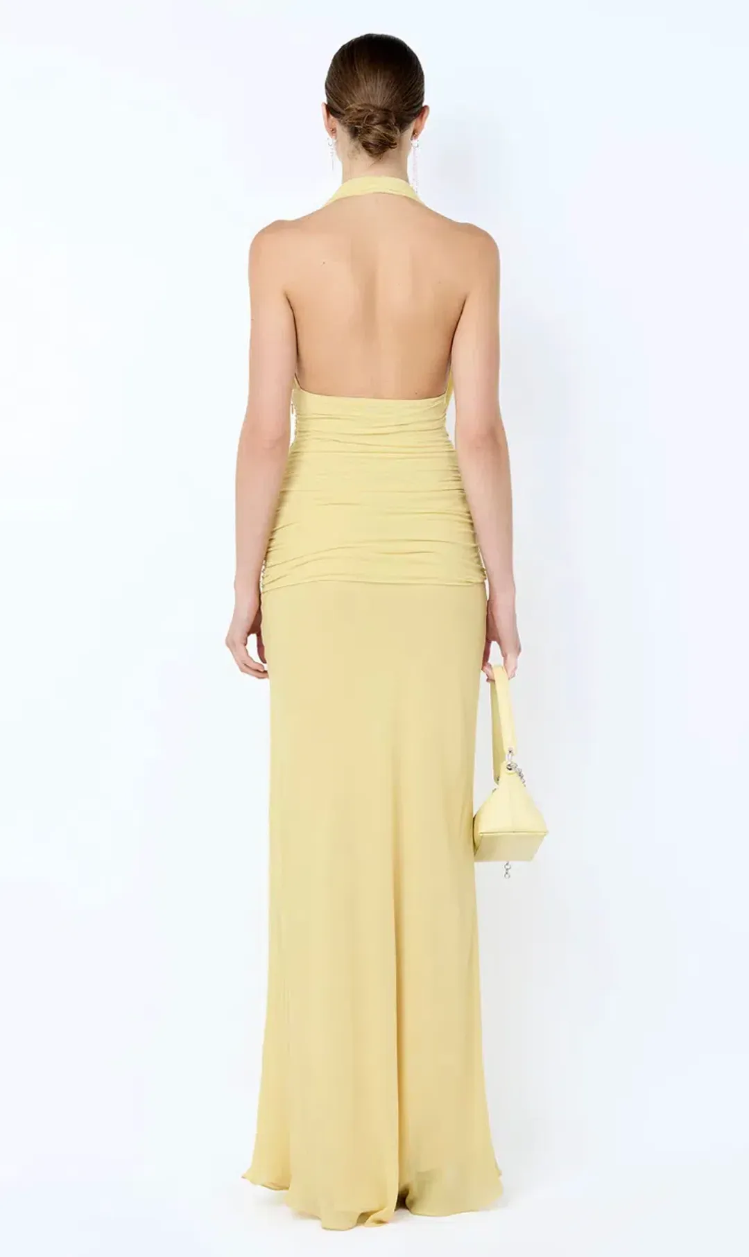 Bec & Bridge, CASSIS DRAPE MAXI DRESS, Yellow, size 8 for rent on The Volte - main image