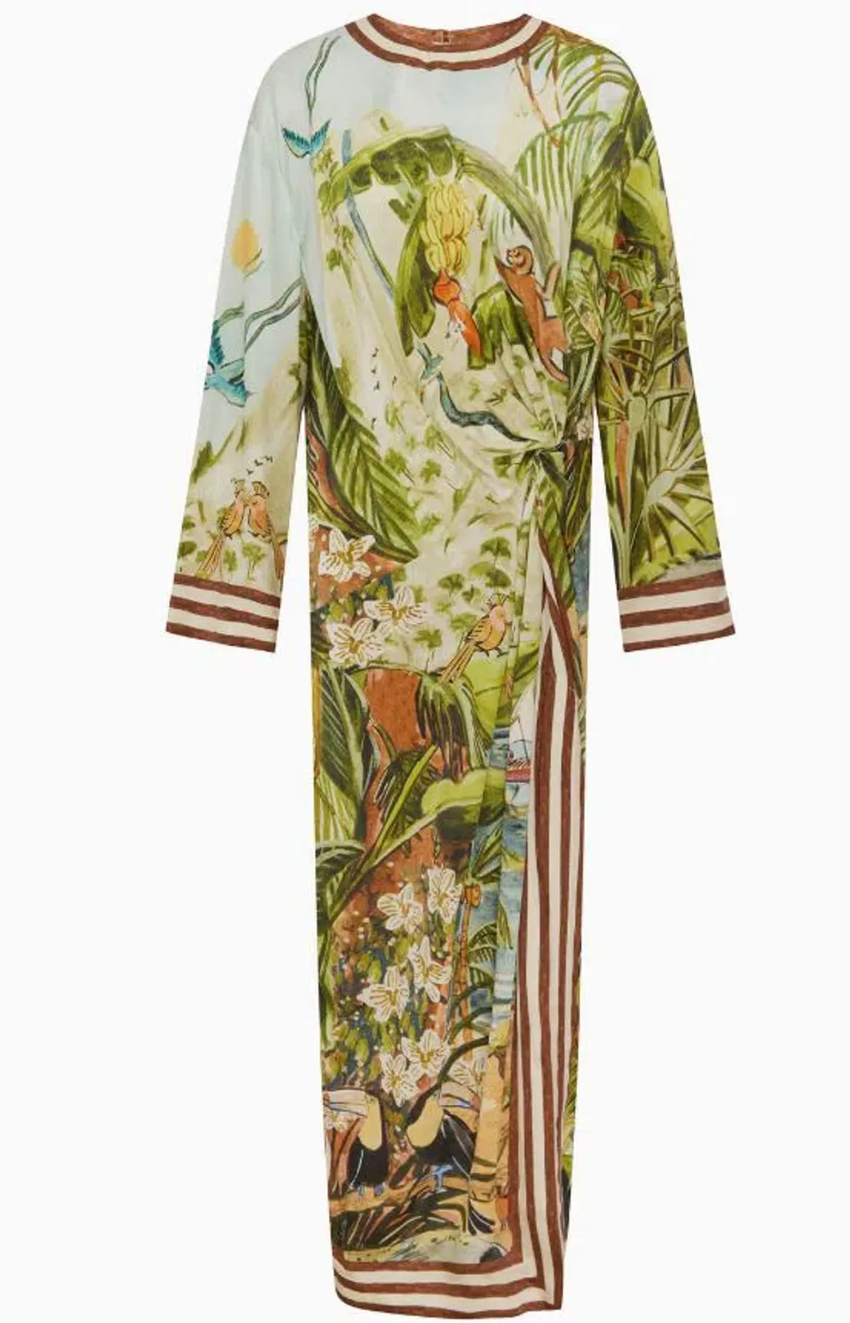 Alemais Toucan Tango Silk Midi Dress Size 12 - Image 3