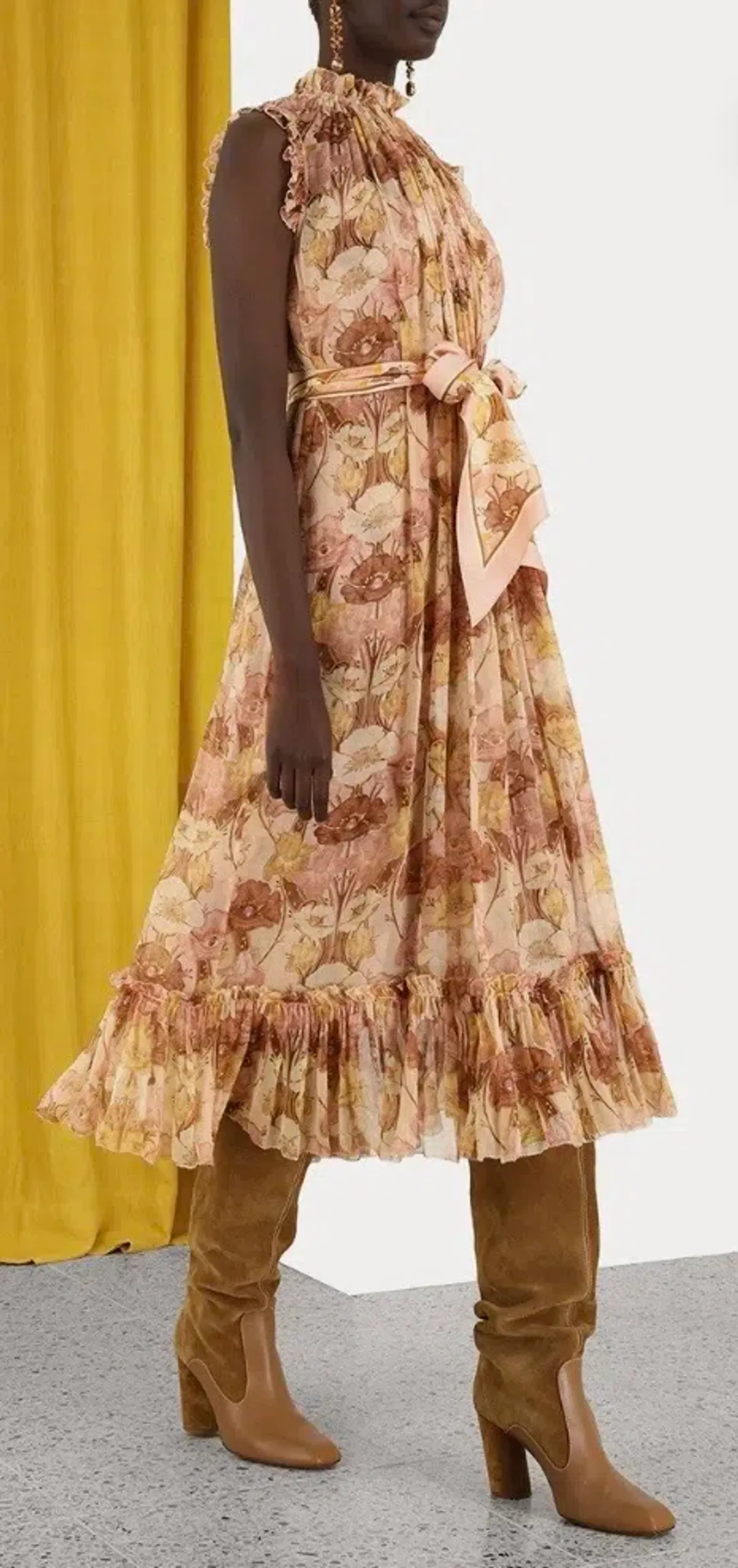 Zimmermann Tempo Flutter Midi Dress Size 3/14 with full length slip - Image 10