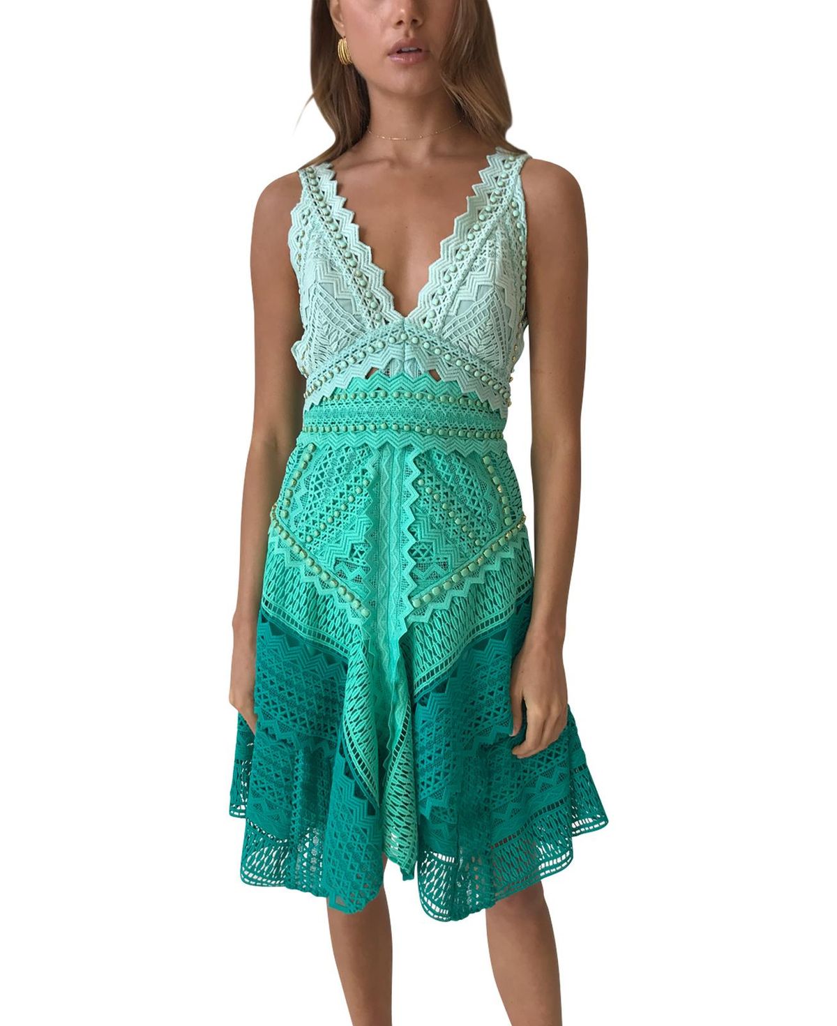 Thurley Bahamas Dress Green Size 6 - Image 1
