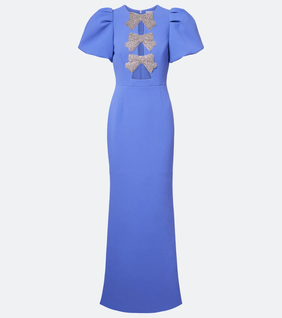 Rebecca Vallance Violetta Puff Sleeve Maxi Gown in Periwinkle Blue Size 12 - Image 5