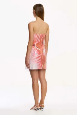 Significant Other Aden Strapless Mini in Tangerine Bloom Size 6/XS for rent on The Volte - image 4