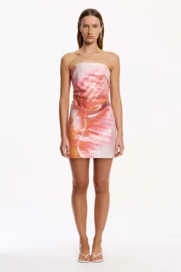 Significant Other Aden Strapless Mini in Tangerine Bloom Size 6/XS for rent on The Volte - image 2