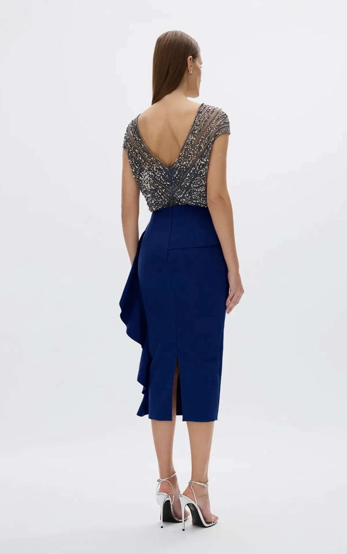 Rachel Gilbert Gingette Dress in colour Midnight size 5 - Image 4