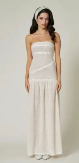 FAIT PAR FOUTCH COLLETTE DRESS | IVORY | SIZE XS (4-8) for rent on The Volte - image 1