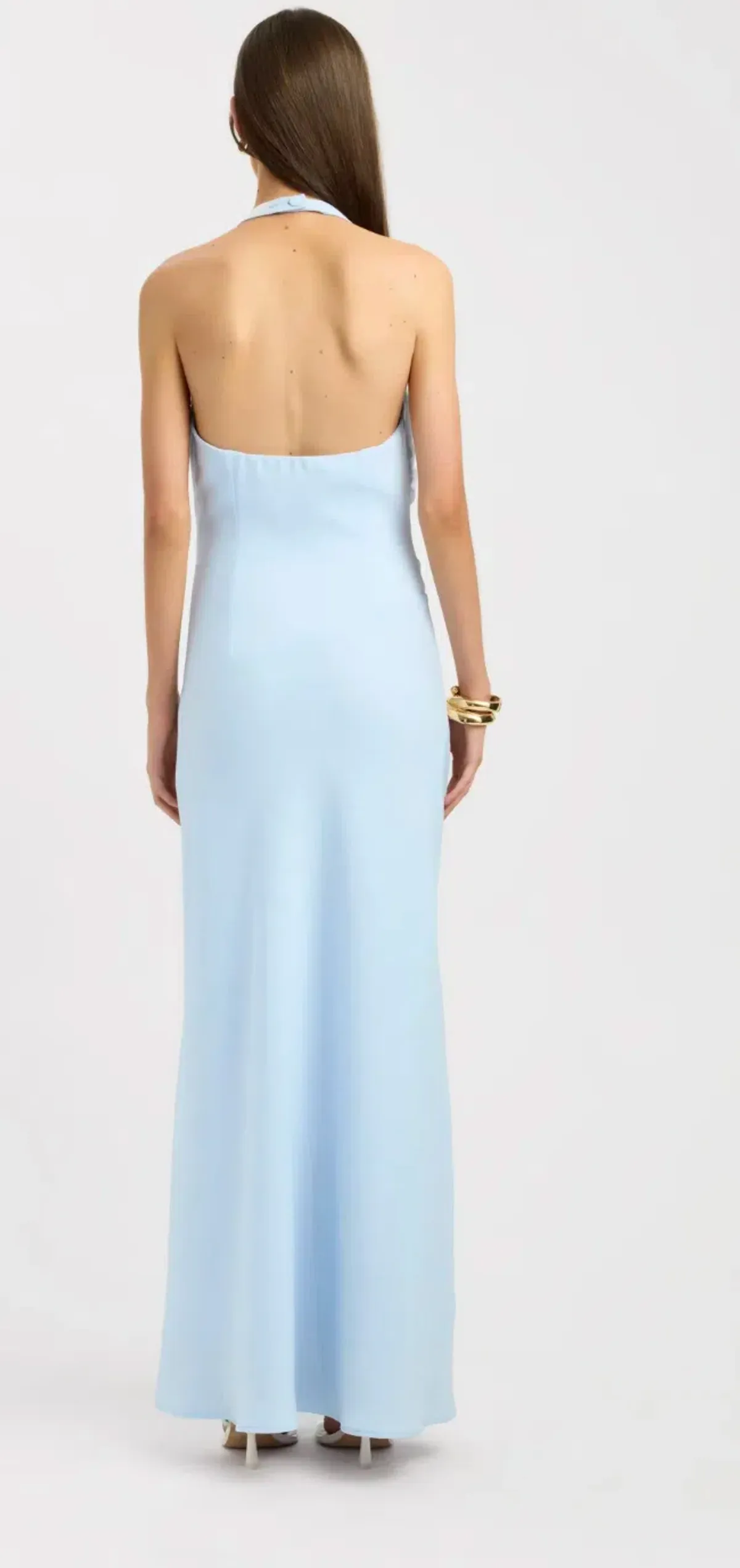 Kookai Maria Halter Maxi Dress-Ice Water - Image 2