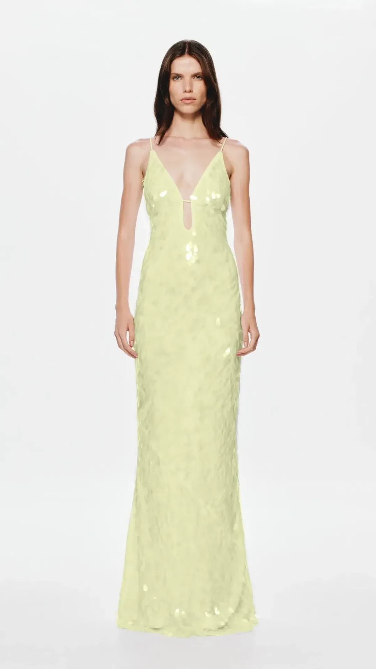 MISHA Sapphire Sequin Maxi Dress in Lemon Size XS (6) - Image 1