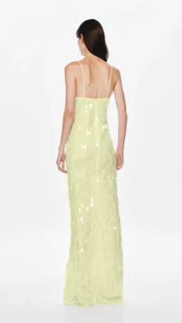 MISHA Sapphire Sequin Maxi Dress in Lemon Size S (8) for rent on The Volte - image 2