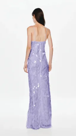 MISHA Sapphire Sequin Maxi Dress in Lilac Size S (8) for rent on The Volte - image 2