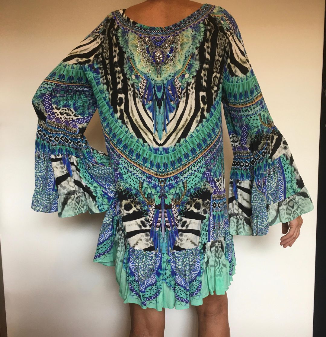Camilla Mini Dress Blue Size 12 for rent on The Volte - main image