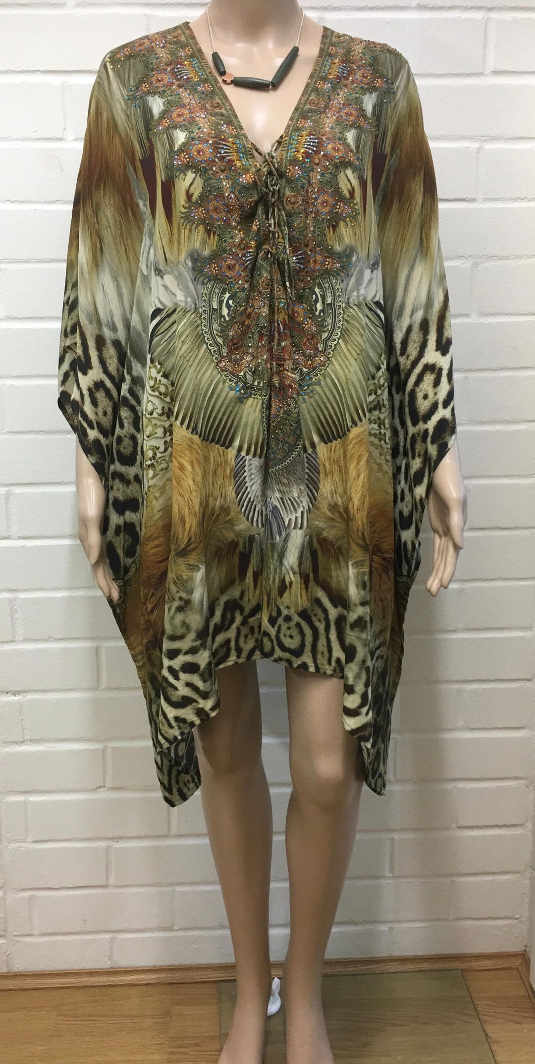 Camilla Eau Savage Short Kaftan Size 12 for rent on The Volte - main image