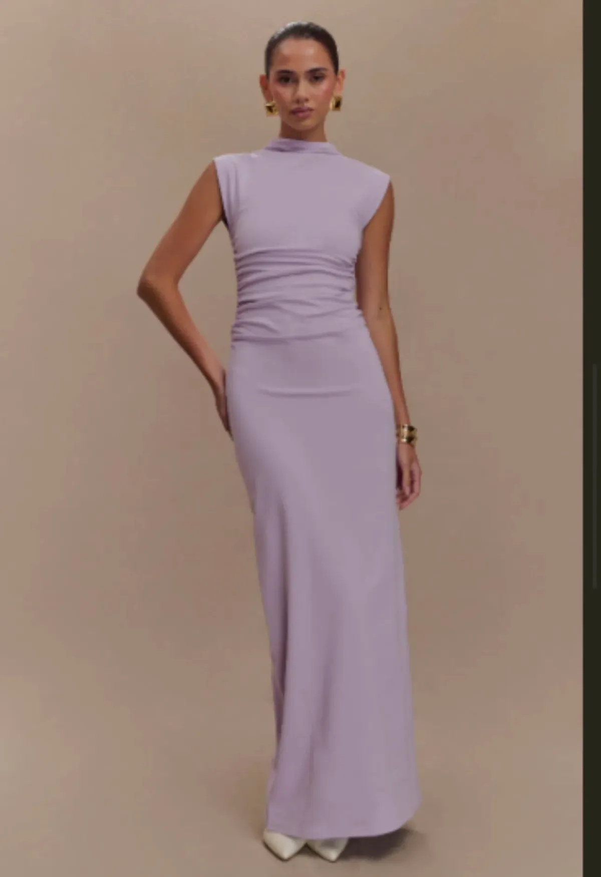 Meshki Elliot high neck sleeveless maxi purple size Small - Image 1