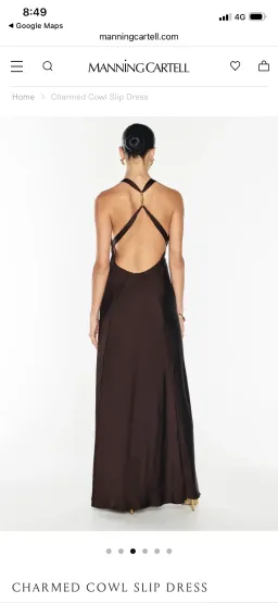 Charmed Cowl Slip Dress for rent on The Volte - image 3