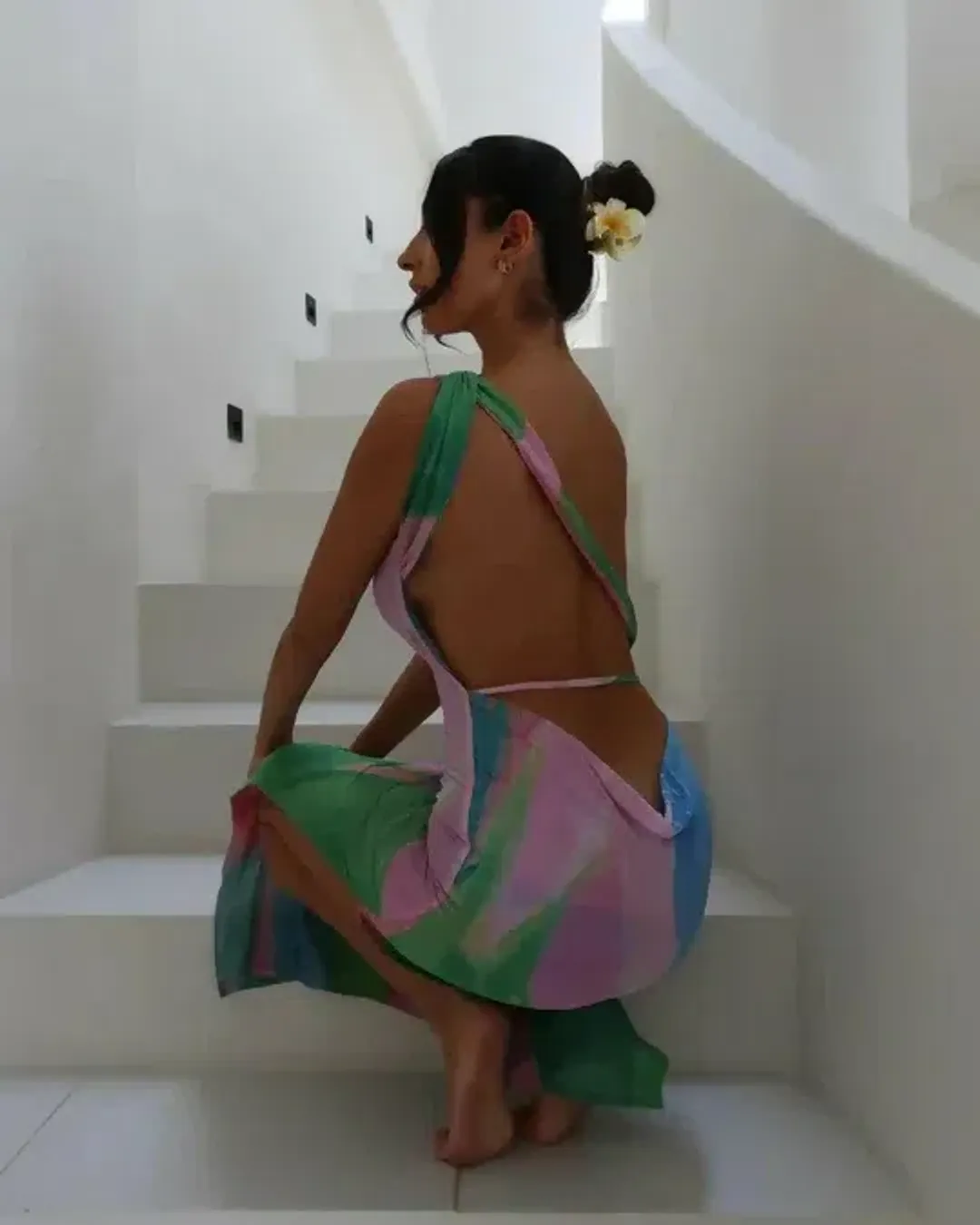 She is Olla - Luelle Midi Dress in Gaia for rent on The Volte - main image